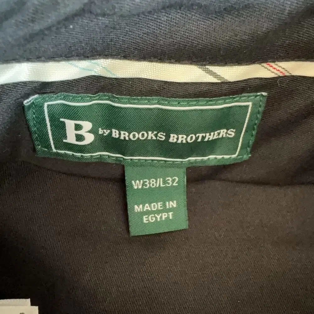 Brooks Brothers Dress Pants Mens 38x32 Navy Check Stretch Wool Blend Business - Picture 5 of 15